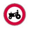 Accesul interzis tractoarelor si masinilor agricole, semne de circulatie